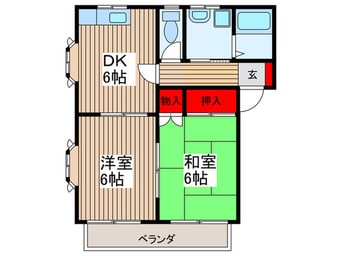 間取図 ワ－ルドハイツＢ