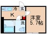 ジェムステ－ジ梅島 1Kの間取り