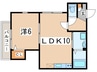 グランハイム 1LDKの間取り
