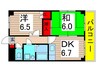 ヴィラ:プリーマ 2DKの間取り