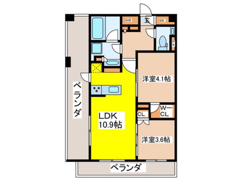 間取図 ザ・パークハビオ上北沢