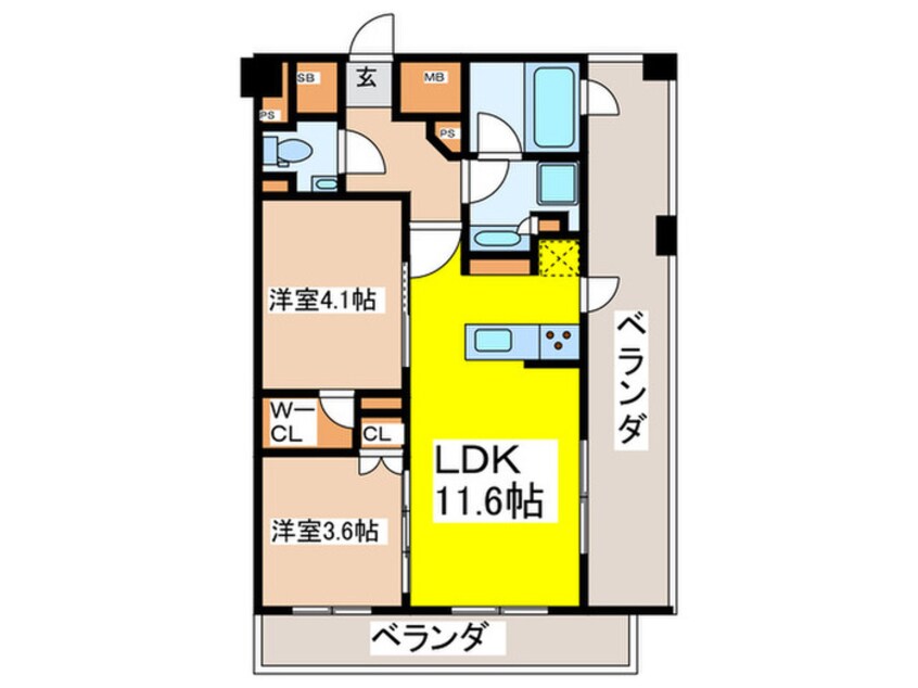 間取図 ザ・パークハビオ上北沢