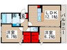 コモンシティハイツⅠ 2LDKの間取り