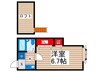 ローズアパートQ88 1Kの間取り