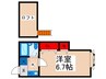 ローズアパートQ88 1Kの間取り