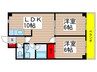 ア－カンシェル市川 2LDKの間取り