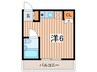 ガ－デンハウス 1Rの間取り