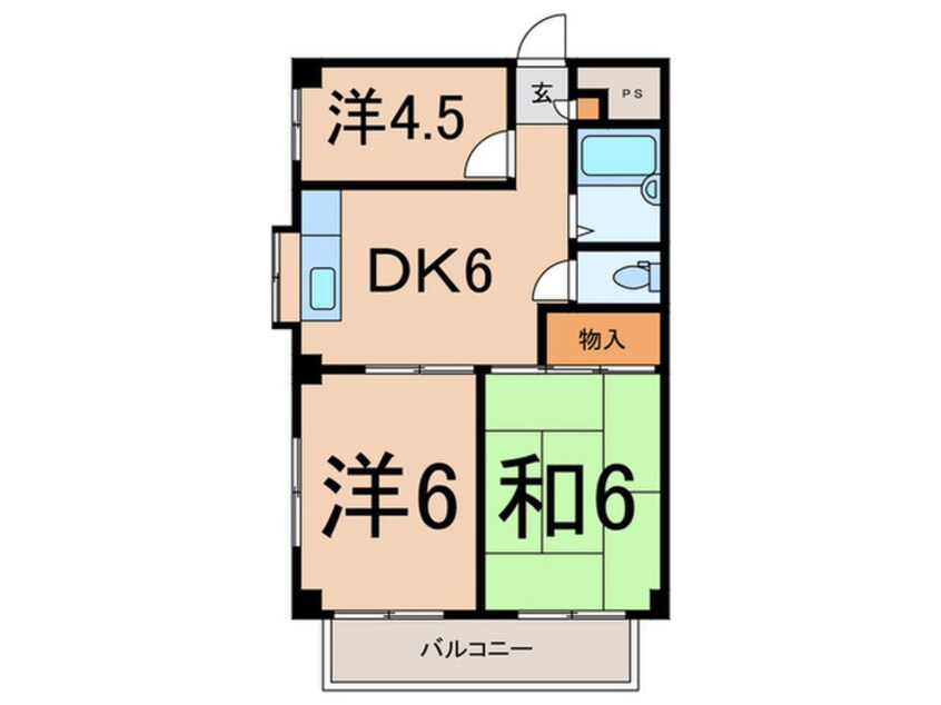 間取図 シャンス東寺尾中台３号棟