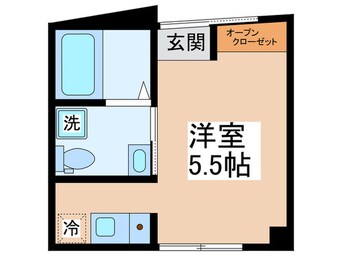 間取図 仮）小島町1丁目スタジオ