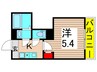プチトレゾール小菅 1Rの間取り