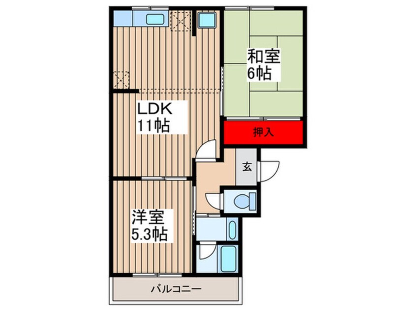 間取図 シャトー栗原