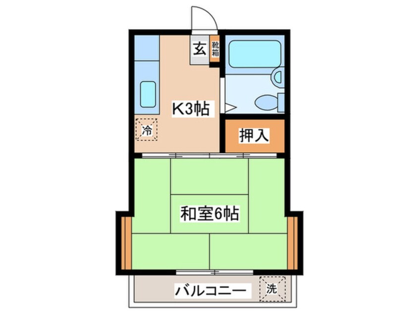 間取図 第一東コ－ポ