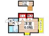 トライアングル 1Kの間取り