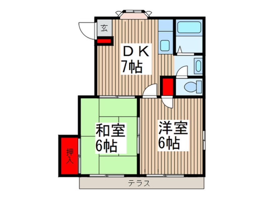 間取図 サニ－ハイツ関谷Ｂ