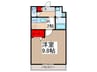 キャピタル蒲生 1Kの間取り
