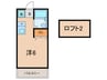 ハイツレインボー 1Rの間取り