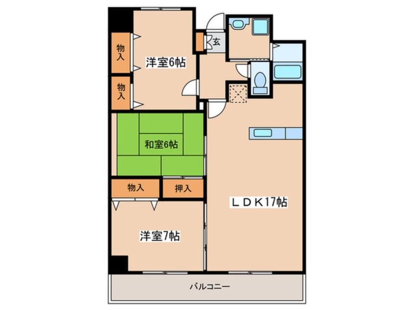 間取図 アトラクトマンショントムロ