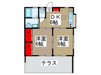 間取図 ツインコーポＢ棟