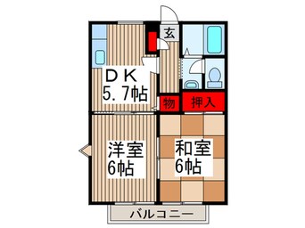 間取図 サンウエストＢ