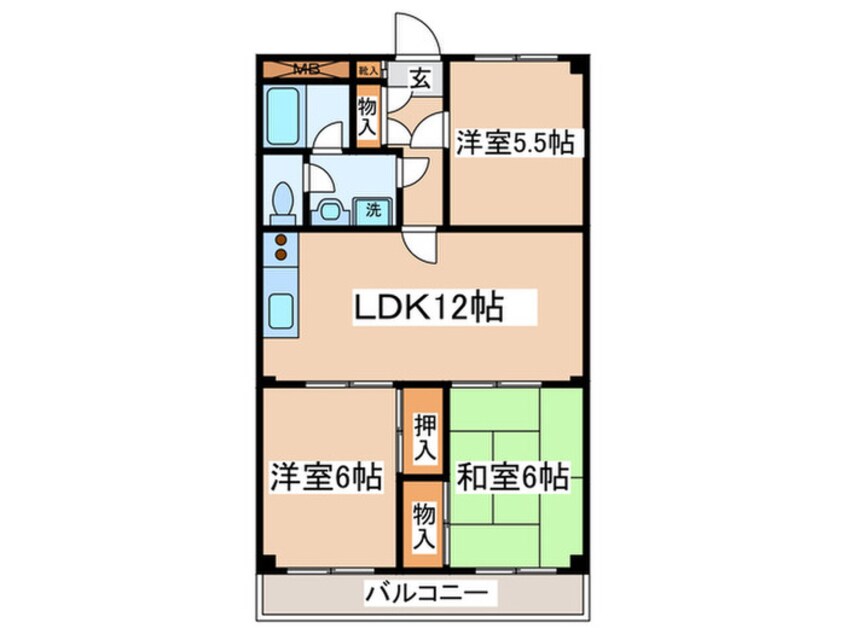 間取図 リバーサイドソシア