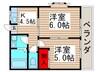 西船第２島田ハイツ 2Kの間取り