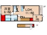 ソレイユヤハラ 1LDK+Sの間取り