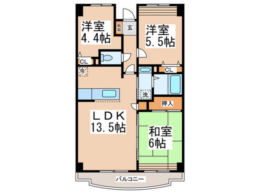 間取図 シャトル清水