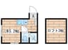 G・Aヒルズ吉野町 1Rの間取り