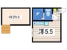 G・Aヒルズ吉野町 1Rの間取り