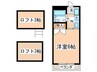飛田給コーポ 1Kの間取り
