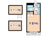 飛田給コーポ 1Kの間取り