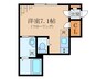 Ｋｓ　ｆｌａｔ 1Rの間取り