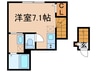Ｋｓ　ｆｌａｔ 1Rの間取り