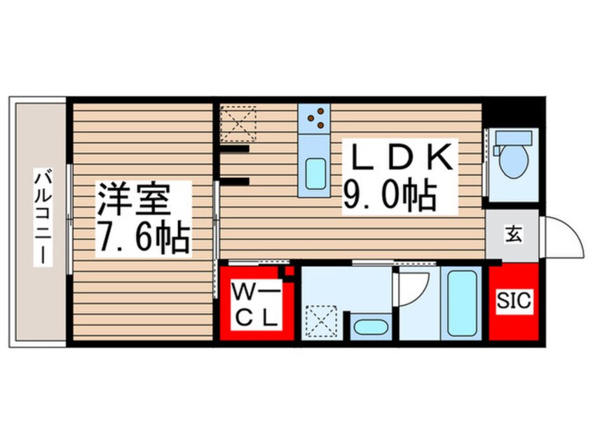 間取図 ｱｰﾄﾚｼﾞﾃﾞﾝｽｲﾝおおたかの森