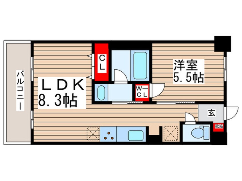 間取図 ｱｰﾄﾚｼﾞﾃﾞﾝｽｲﾝおおたかの森