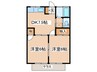 第１さくらハイツ 2DKの間取り