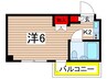 ベルヴュ日吉 1Kの間取り