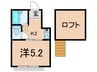 桜コ－ポ 1Kの間取り