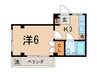 コ－ポ羽賀 1Kの間取り