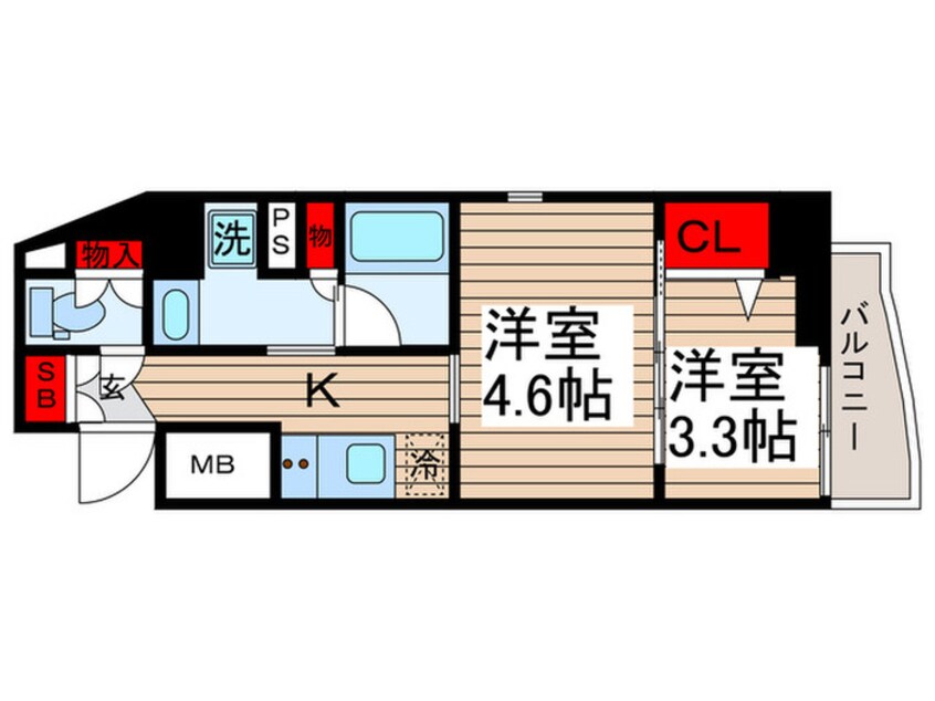 間取図 コンフォリア門前仲町サウス