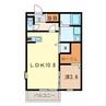 ハッピータウンＦ棟 1LDKの間取り