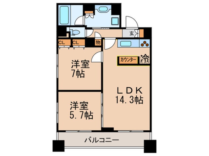 間取図 レジディア築地