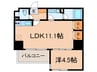 レジディア築地 1LDKの間取り