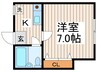ピット　イン 1Kの間取り