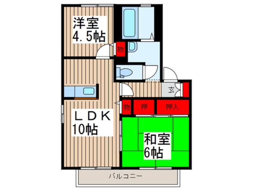 間取図 ロアンヌＡ
