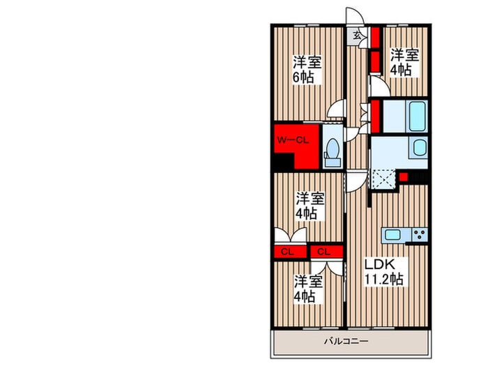 間取り図 グランカーサ川口青木町公園