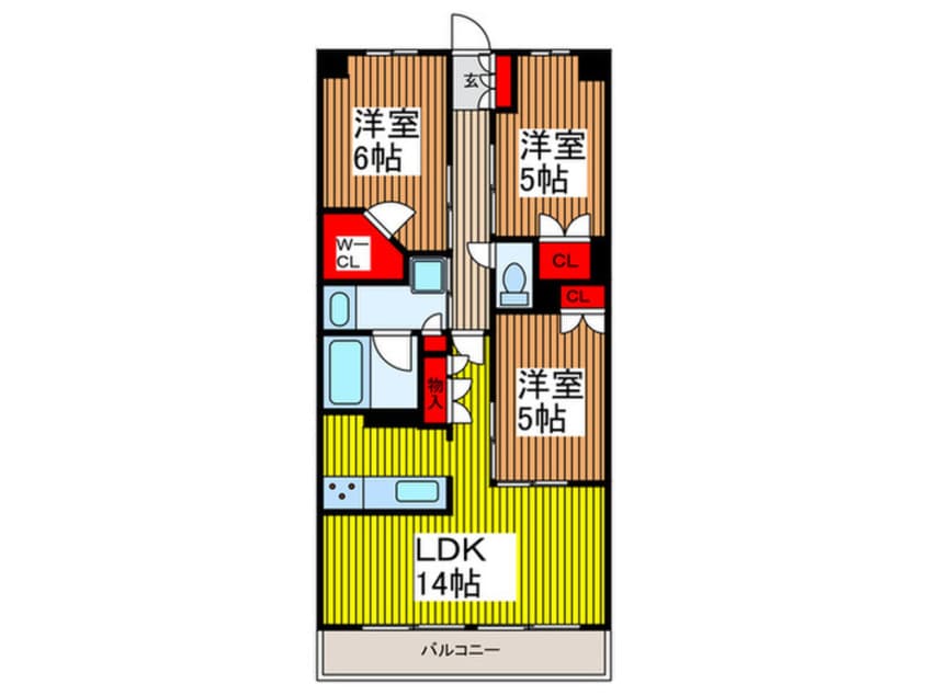 間取図 グランカーサ川口青木町公園