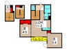セレスティア堀切 2LDKの間取り