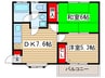 キャッスルピア 2DKの間取り