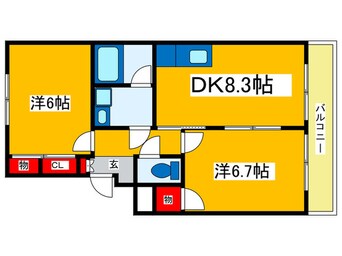 間取図 サンシティヒコタ　Ｃ－３